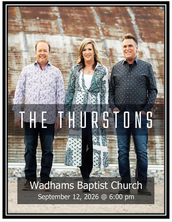 Thurstons Perform @Wadhams Baptist Church September 12 @ 6 pm